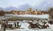 unknow artist Sleigh Races in the Petrovsky Park USA oil painting reproduction
